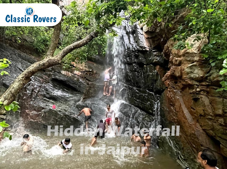 hidden waterfall in Jaipur